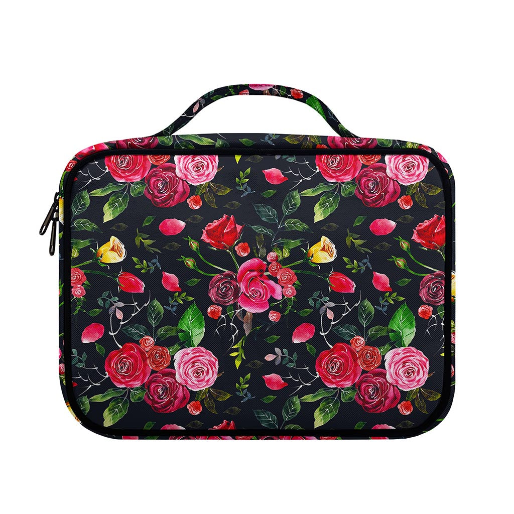 Roses Floral Flower Pattern Print Briefcase Bible Bag