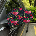 Roses Floral Flower Pattern Print Car Side Mirror Covers