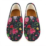 Roses Floral Flower Pattern Print Casual Shoes