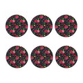 Roses Floral Flower Pattern Print Coaster Set