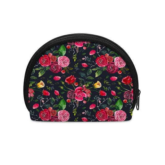 Roses Floral Flower Pattern Print Coin Purse