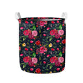 Roses Floral Flower Pattern Print Collapsible Laundry Basket