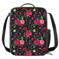 Roses Floral Flower Pattern Print Crossbody Lunch Bag