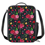 Roses Floral Flower Pattern Print Crossbody Lunch Bag