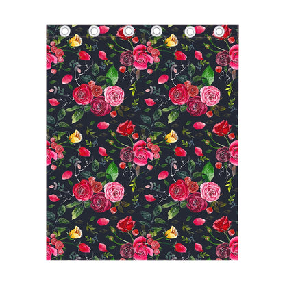 Roses Floral Flower Pattern Print Curtain