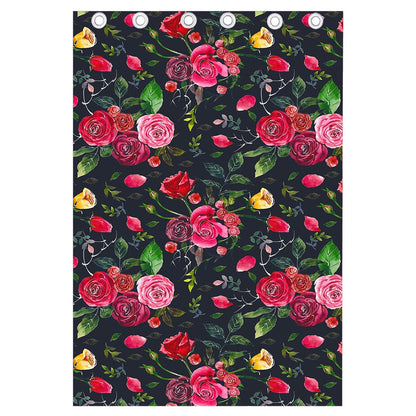 Roses Floral Flower Pattern Print Curtain