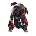 Roses Floral Flower Pattern Print Dog Zip Up Hoodie