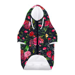 Roses Floral Flower Pattern Print Dog Zip Up Hoodie