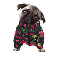 Roses Floral Flower Pattern Print Dog Zip Up Jacket