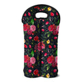 Roses Floral Flower Pattern Print Double Neoprene Wine Tote