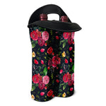 Roses Floral Flower Pattern Print Double Neoprene Wine Tote