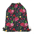 Roses Floral Flower Pattern Print Drawstring Bag