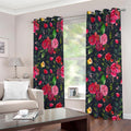 Roses Floral Flower Pattern Print Extra Wide Grommet Curtains