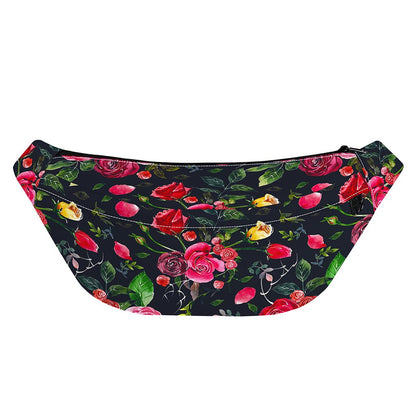 Roses Floral Flower Pattern Print Fanny Pack