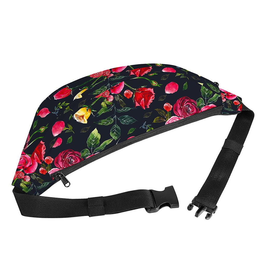 Roses Floral Flower Pattern Print Fanny Pack