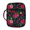 Roses Floral Flower Pattern Print Front Pocket Bible Bag