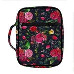 Roses Floral Flower Pattern Print Front Pocket Bible Bag
