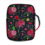 Roses Floral Flower Pattern Print Front Pocket Bible Bag