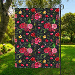 Roses Floral Flower Pattern Print Garden Flag