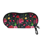 Roses Floral Flower Pattern Print Glasses Case