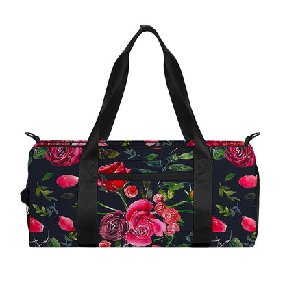 Roses Floral Flower Pattern Print Gym Bag