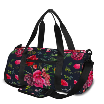 Roses Floral Flower Pattern Print Gym Bag