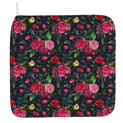 Roses Floral Flower Pattern Print Hand Towel