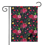 Roses Floral Flower Pattern Print House Flag
