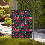 Roses Floral Flower Pattern Print House Flag