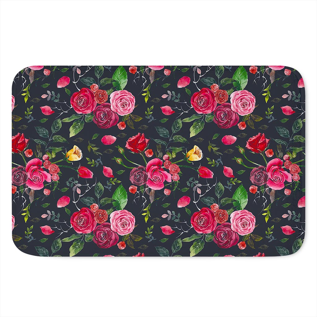 Roses Floral Flower Pattern Print Indoor Door Mat