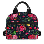 Roses Floral Flower Pattern Print Insulated Lunch Bag