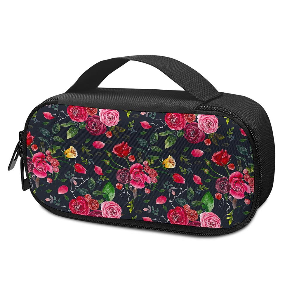 Roses Floral Flower Pattern Print Insulin Cooler Travel Case