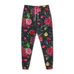 Roses Floral Flower Pattern Print Jogger Pants