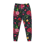 Roses Floral Flower Pattern Print Jogger Pants
