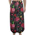 Roses Floral Flower Pattern Print Lantern Pants