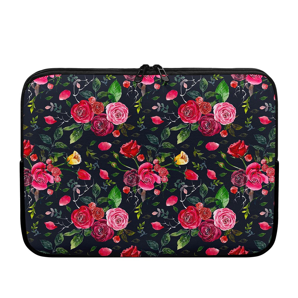 Roses Floral Flower Pattern Print Laptop Sleeve
