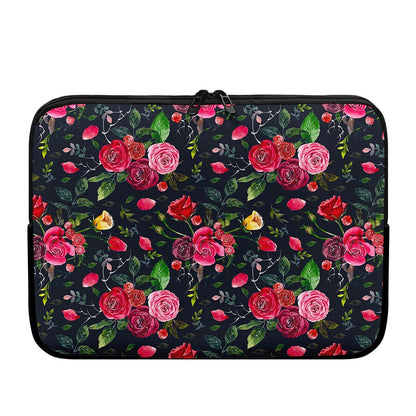 Roses Floral Flower Pattern Print Laptop Sleeve