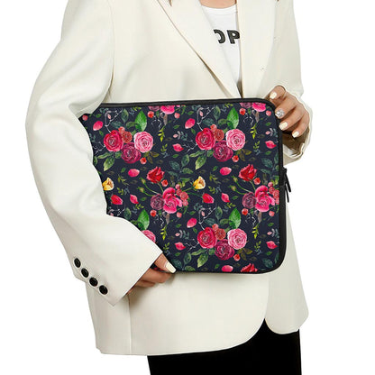 Roses Floral Flower Pattern Print Laptop Sleeve
