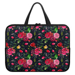 Roses Floral Flower Pattern Print Laptop Sleeve With Handle