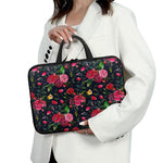 Roses Floral Flower Pattern Print Laptop Sleeve With Handle