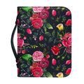 Roses Floral Flower Pattern Print Leather Bible Cover