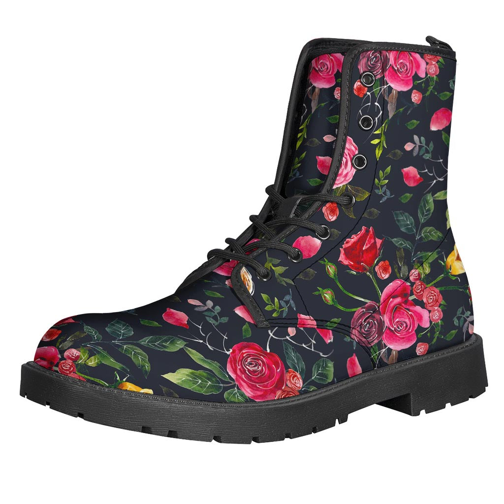 Roses Floral Flower Pattern Print Backpack