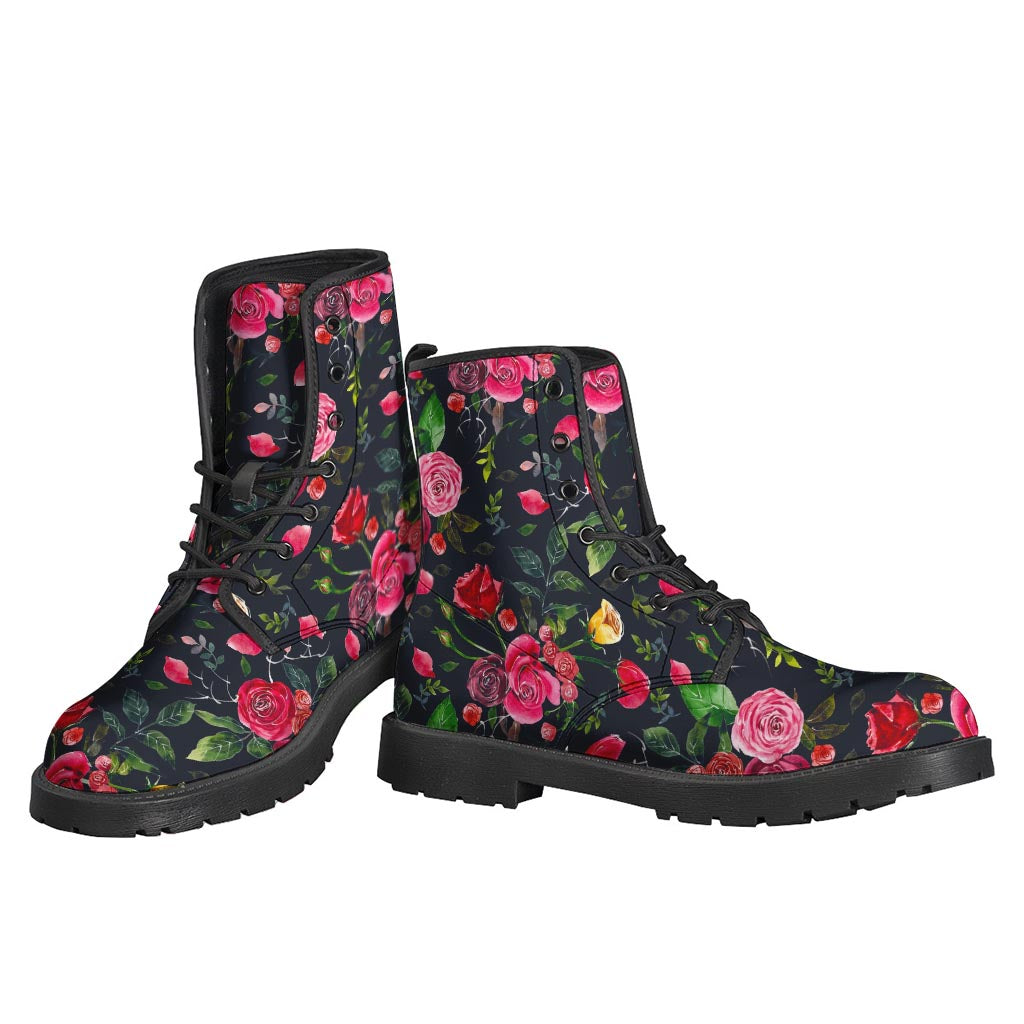 Roses Floral Flower Pattern Print Backpack