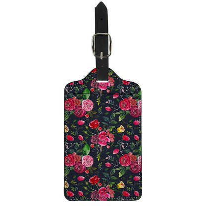Roses Floral Flower Pattern Print Luggage Tag