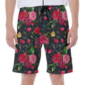 Roses Floral Flower Pattern Print Men's Beach Shorts