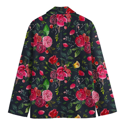 Roses Floral Flower Pattern Print Men's Blazer