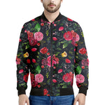 Roses Floral Flower Pattern Print Men's Bomber Jacket