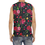 Roses Floral Flower Pattern Print Men's Fitness Tank Top