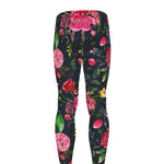 Roses Floral Flower Pattern Print Men's leggings