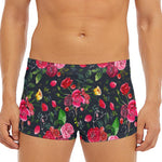 Roses Floral Flower Pattern Print Men's Short Boxer Briefs